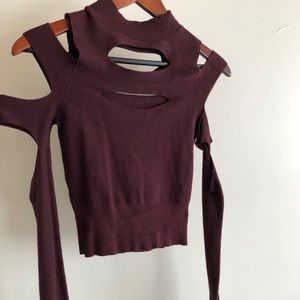 Long sleeve burgundy shirt
